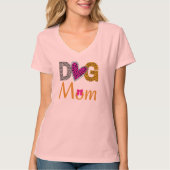 Dog Mom Leopard  Print /Trending Dog Lover Gift Tシャツ (正面)