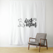 Dog Mom Line Art Design  Minimalist Dog Lover タペストリー (インサイチュ)