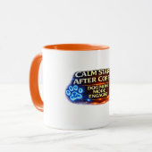 Dog Mom Mode Engaged Mug Funny Coffee Lover Dog Ow マグカップ (正面左)