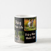 Dog Mom Mode ON Modern Pet Lover Design コーヒーマグカップ (中央)