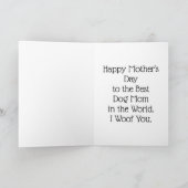 Dog Mom Mother's Day Greeting Card カード (内部)