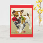 Dog Mom Mother's Day Greeting Card カード (黄色い花)