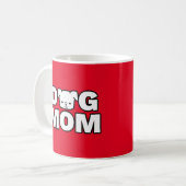 DOG MOM MUG (赤) コーヒーマグカップ (正面左)