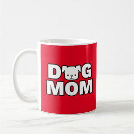 DOG MOM MUG （赤） コーヒーマグカップ