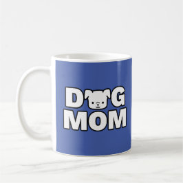 DOG MOM Mug （青） コーヒーマグカップ