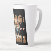 Dog Mom Mug – Custom Name Option – Coffee Cup Gift カフェラテマグ (右アングル)