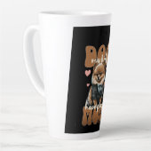 Dog Mom Mug – Custom Name Option – Coffee Cup Gift カフェラテマグ (左アングル)