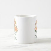 Dog Mom Mug – Golden Retriever Floral Design – Cut コーヒーマグカップ (中央)