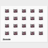 Dog Mom Paw Print Heart Sticker Dog Lover Gift ラウンドシール (シート)