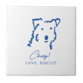 Dog Mom Personalized Fox Terrier Memorial Tile タイル (正面)