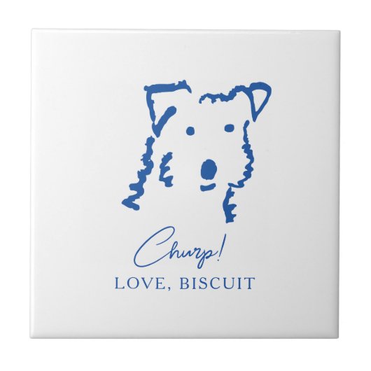 Dog Mom Personalized Fox Terrier Memorial Tile タイル (正面)