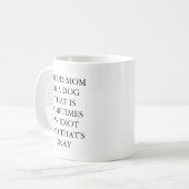 Dog mom personalized with picture and name Mug コーヒーマグカップ (正面左)