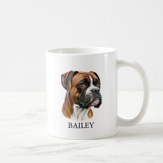 Dog mom personalized with picture and name Mug コーヒーマグカップ (右)