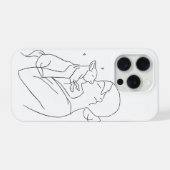 Dog Mom Phone Case Minimalist Pet Lover iPhoneケース (裏面横)