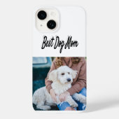 Dog Mom Photo Black text iPhone Case Case-Mate iPhoneケース (裏面)