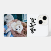 Dog Mom Photo Black  text iPhone Case Case-Mate iPhoneケース (裏面 (横))