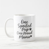 Dog Mom Pride Playful Handwritten Script Black  コーヒーマグカップ (左)