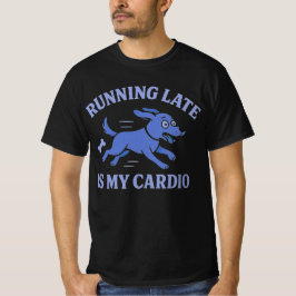 Dog Mom  Running Late Is My Cardio Cute Retro pet Tシャツ