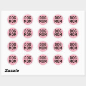 Dog Mom Sticker – Cute Dog Lover Decal ラウンドシール (シート)
