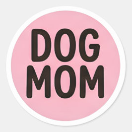 Dog Mom Sticker – Cute Dog Lover Decal ラウンドシール
