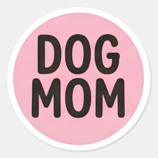 Dog Mom Sticker – Cute Dog Lover Decal ラウンドシール