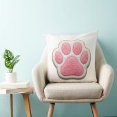 Dog Mom Throw Pillow | Embroidered Heart Paw Print クッション (椅子)