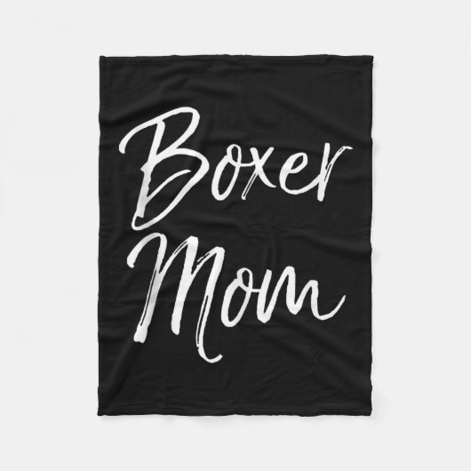 Dog Mother Gift Boxing Mother's Day Quote Cute Box フリースブランケット (正面)