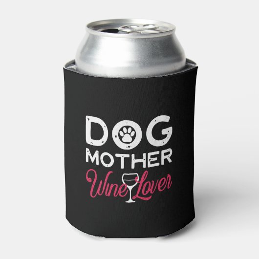 dog mother wine lover 缶クーラー (缶正面)