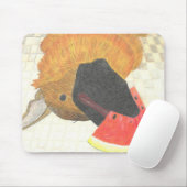 Dog mouth and watermelon mouse pad マウスパッド (マウス)