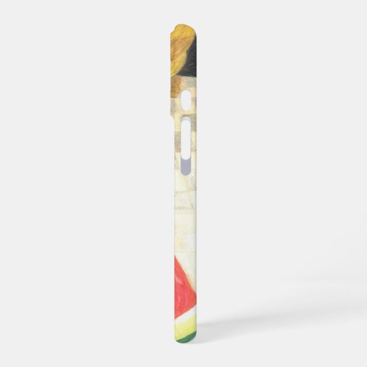 Dog mouth and watermelon phone case iPhone 16ケース (左側面)