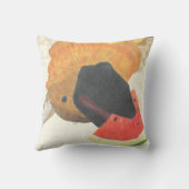 Dog mouth and watermelon pillow クッション (裏面)