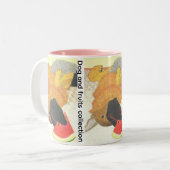 Dog mouth and watermelon Two-Tone coffee mug ツートーンマグカップ (正面左)