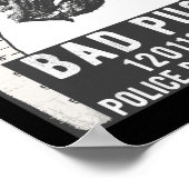 Dog Mug Shot Criminal Pug ポスター (角)