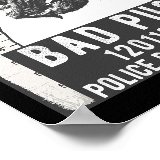 Dog Mug Shot Criminal Pug ポスター (角)