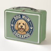 Dog Mum Cockapoo Blueprint Lunch Box メタルランチボックス (正面)