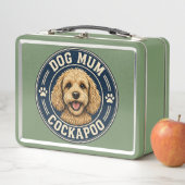 Dog Mum Cockapoo Blueprint Lunch Box メタルランチボックス (インサイチュ)