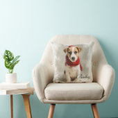 Dog Name Throw Pillow – Personalized Dog Artwork クッション (椅子)