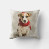 Dog Name Throw Pillow – Personalized Dog Artwork クッション (裏面)