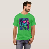 Dog Neon Colour girl boy Tシャツ (正面フル)