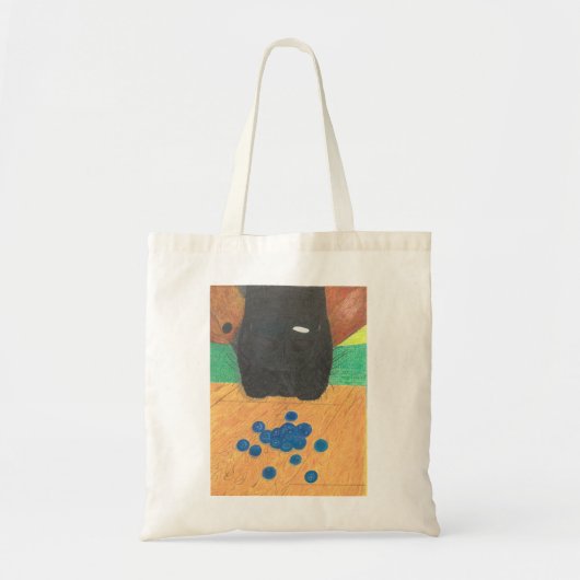 Dog nose and blueberry bag トートバッグ (正面)