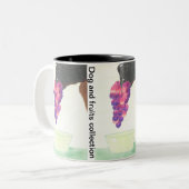 Dog nose and grape  ツートーンマグカップ (正面左)