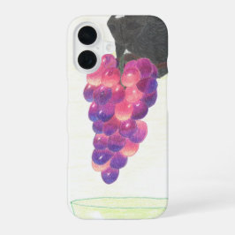 Dog nose and grape phone case iPhone 16ケース