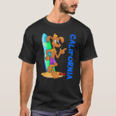 Dog Ocean Wave Surfboard Children's Beach Premium Tシャツ (正面)