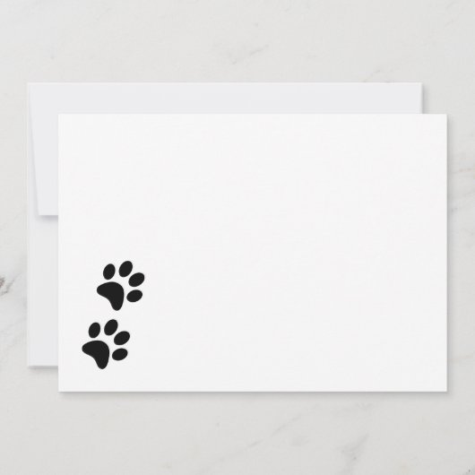 Dog of Honorペット写真結婚式の日付を保存 セーブザデート (裏面)