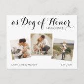 Dog Of Honor写真ペット結婚式デートを除く 案内ポストカード (正面)