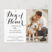 Dog Of Honor写真ペット結婚式デートを除く 案内ポストカード (正面)