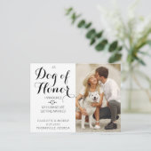 Dog Of Honor写真ペット結婚式デートを除く 案内ポストカード (スタンド正面)