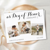 Dog Of Honor写真ペット結婚式デートを除く 案内ポストカード