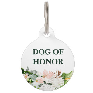 Dog Of Honor 結婚式の花と愛犬 ペット ネームタグ