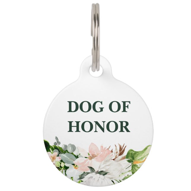Dog Of Honor | 結婚式の花と愛犬 ペット　ネームタグ (正面)